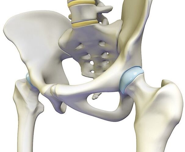 Osteochondrosis causes acute pain in the hip joint